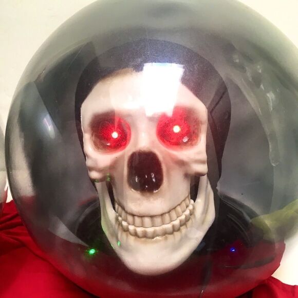 Halloween Vintage Globe Large SKULL Spirit Ball VEUC 14” globe - Picture 7 of 12